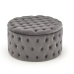 Pouf Nunez in grigio - H40 cm