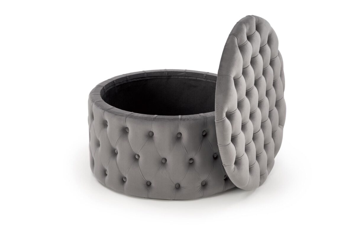 Pouf Nunez in grigio - H40 cm - immagine 6