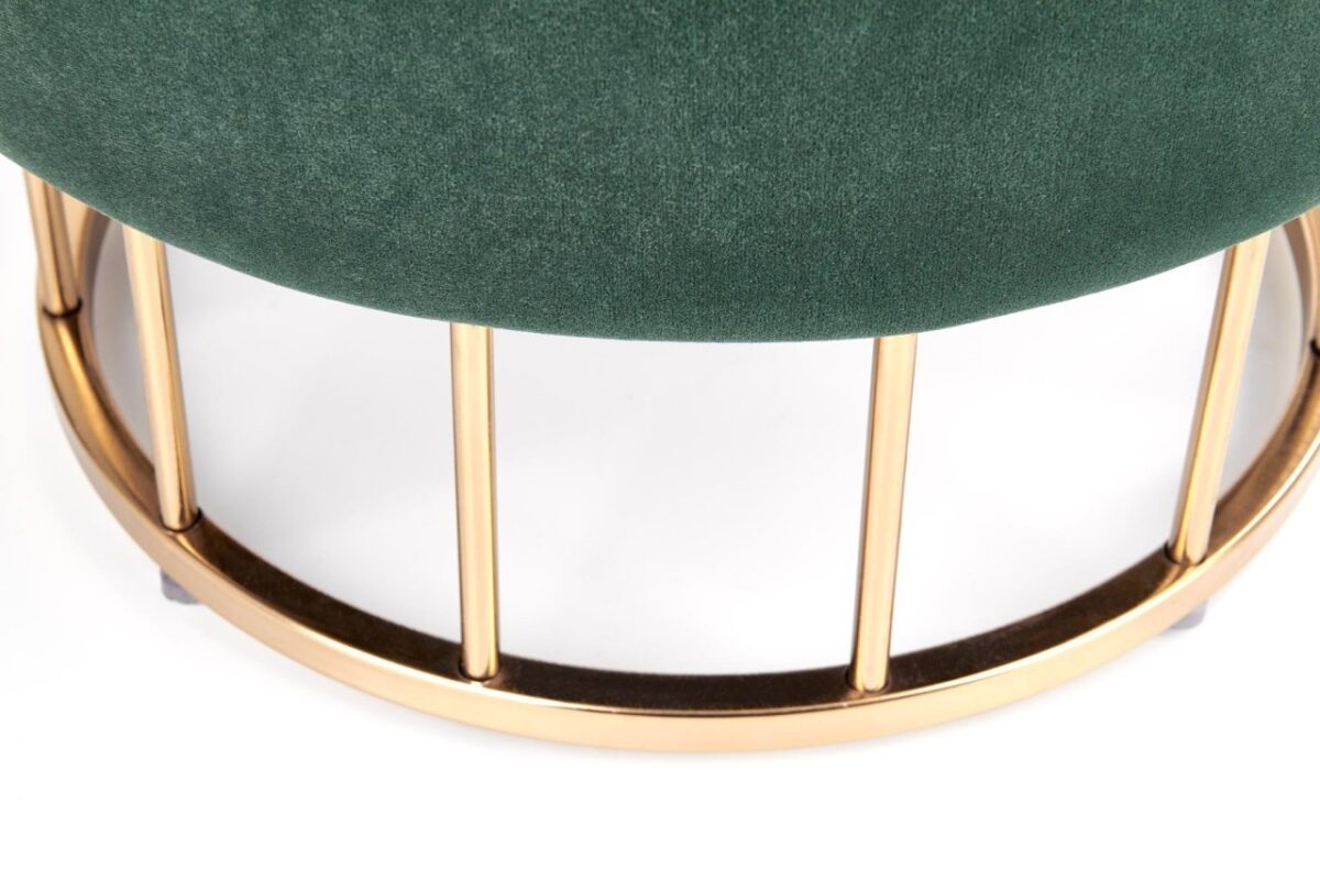 Sgabello imbottito in velluto verde/oro Minty Velvet - immagine 11