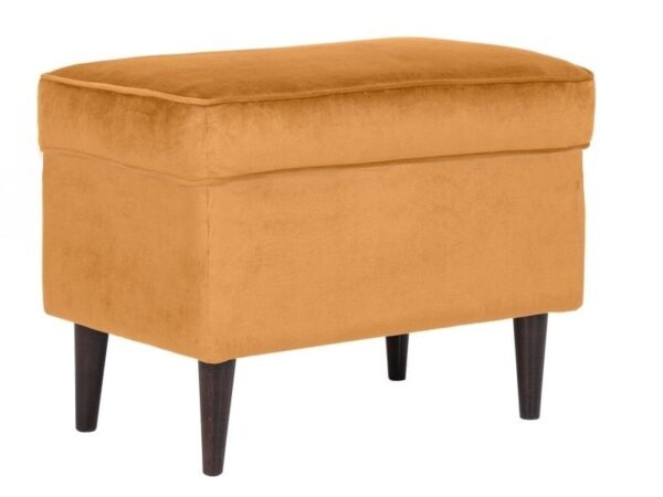 Pouf imbottito Ron in velluto senape - Blu68