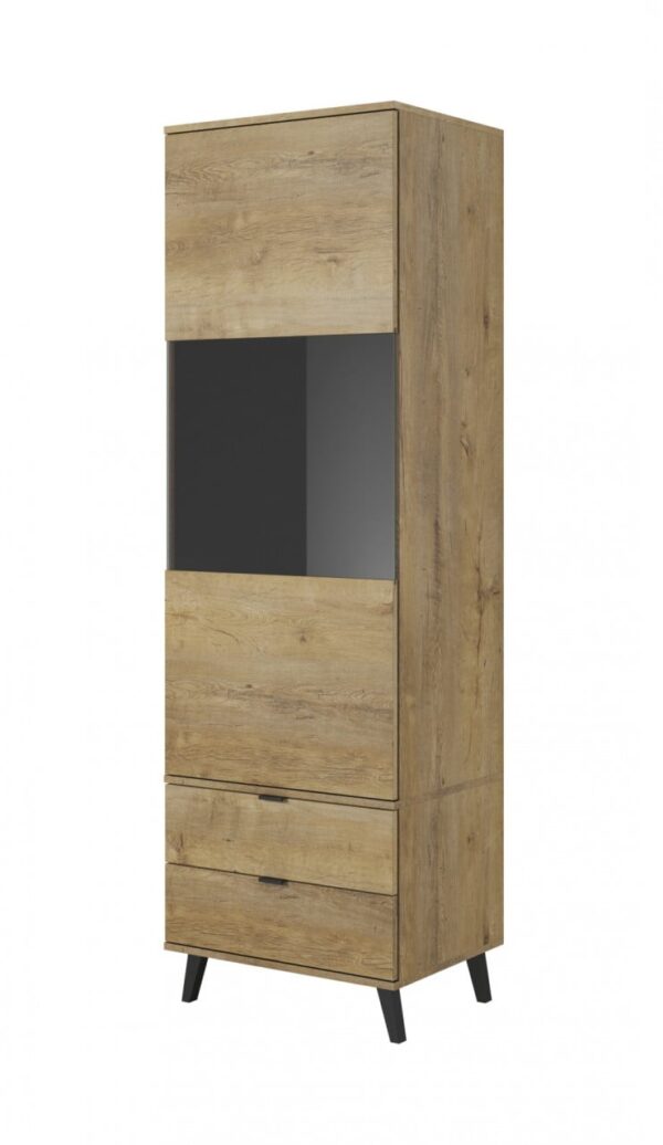 Vetrina Nest W-2 in rovere lefkas/nero