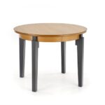 Tavolo rotondo allungabile Sorbus in rovere/grafite - L 100-200 x P 100 x H 77 cm