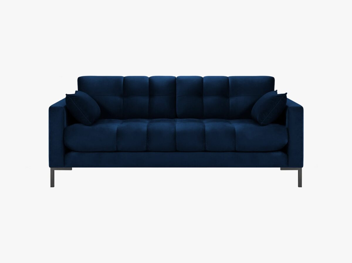 Divano 2 posti Mamaia in velluto Bluvel gambe nere - L152 cm - immagine 19