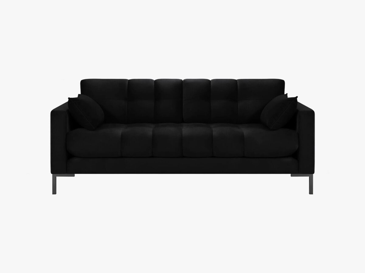Divano 2 posti Mamaia in velluto Bluvel gambe nere - L152 cm - immagine 8