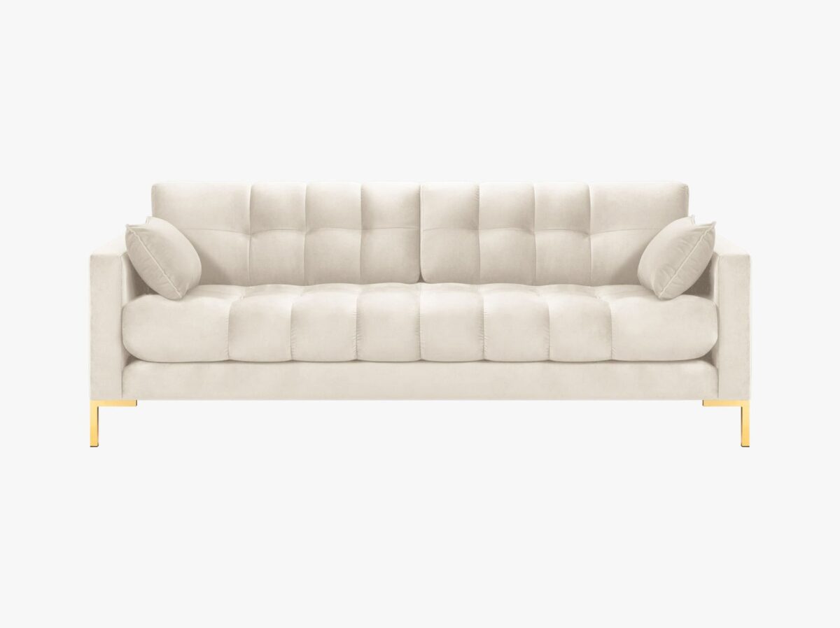 Divano 3 posti Mamaia in velluto Bluvel gambe oro - L177 cm - immagine 14