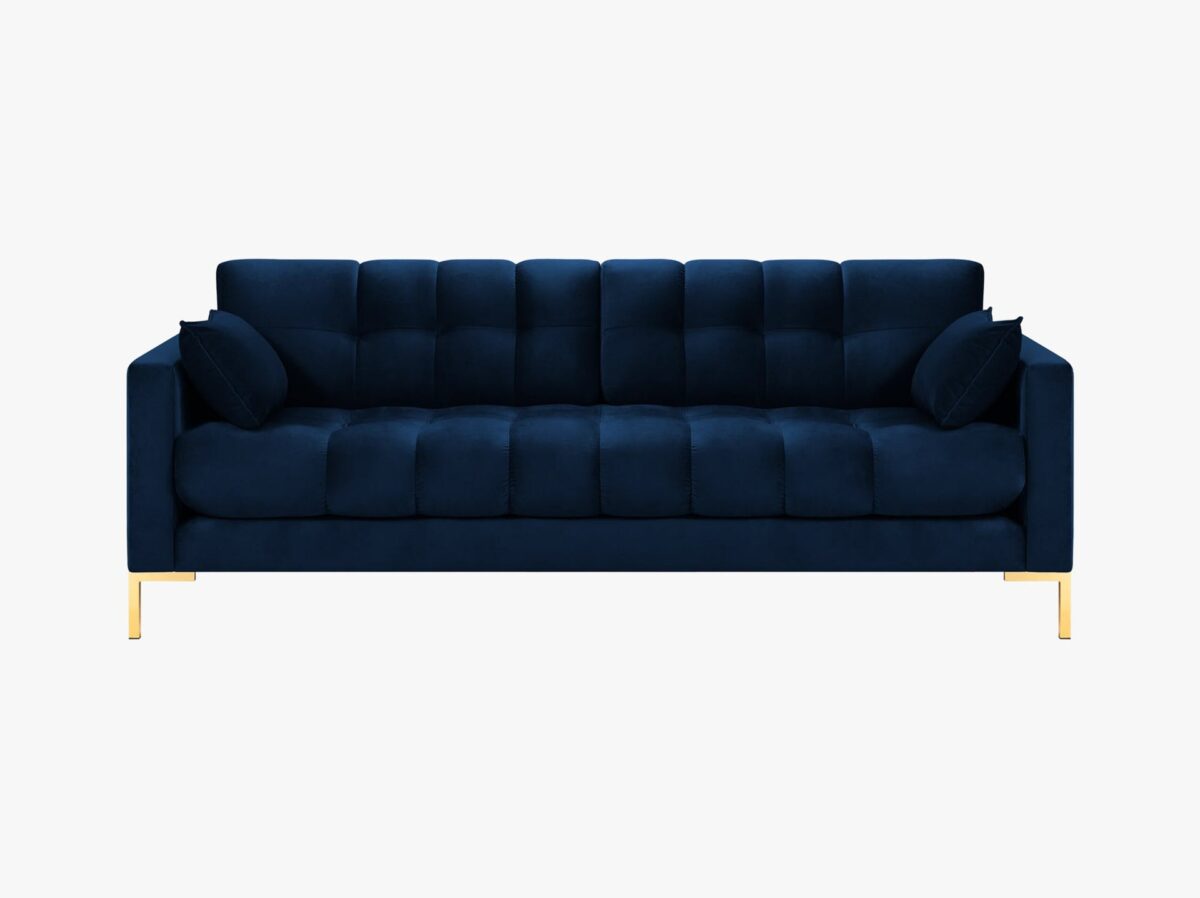 Divano 3 posti Mamaia in velluto Bluvel gambe oro - L177 cm - immagine 19