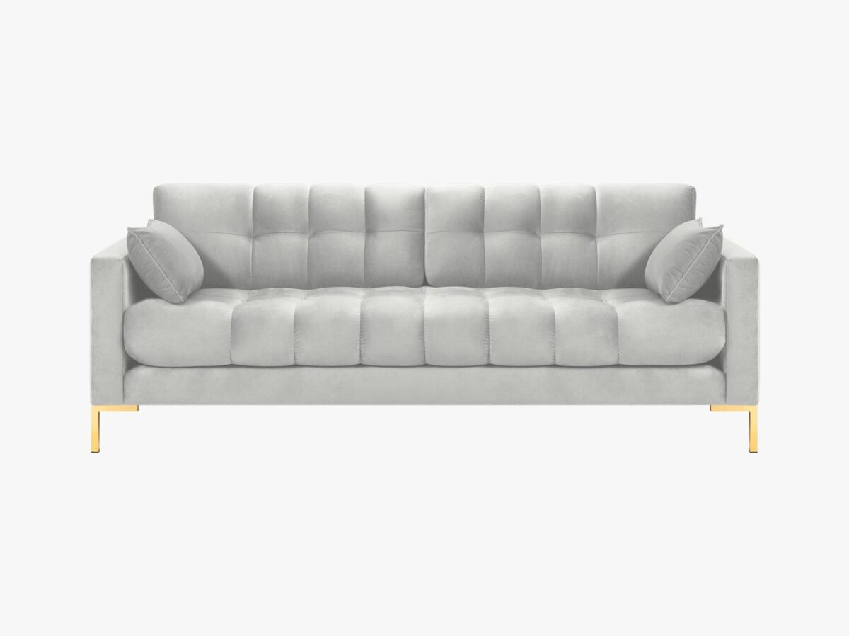 Divano 3 posti Mamaia in velluto Bluvel gambe oro - L177 cm - immagine 15