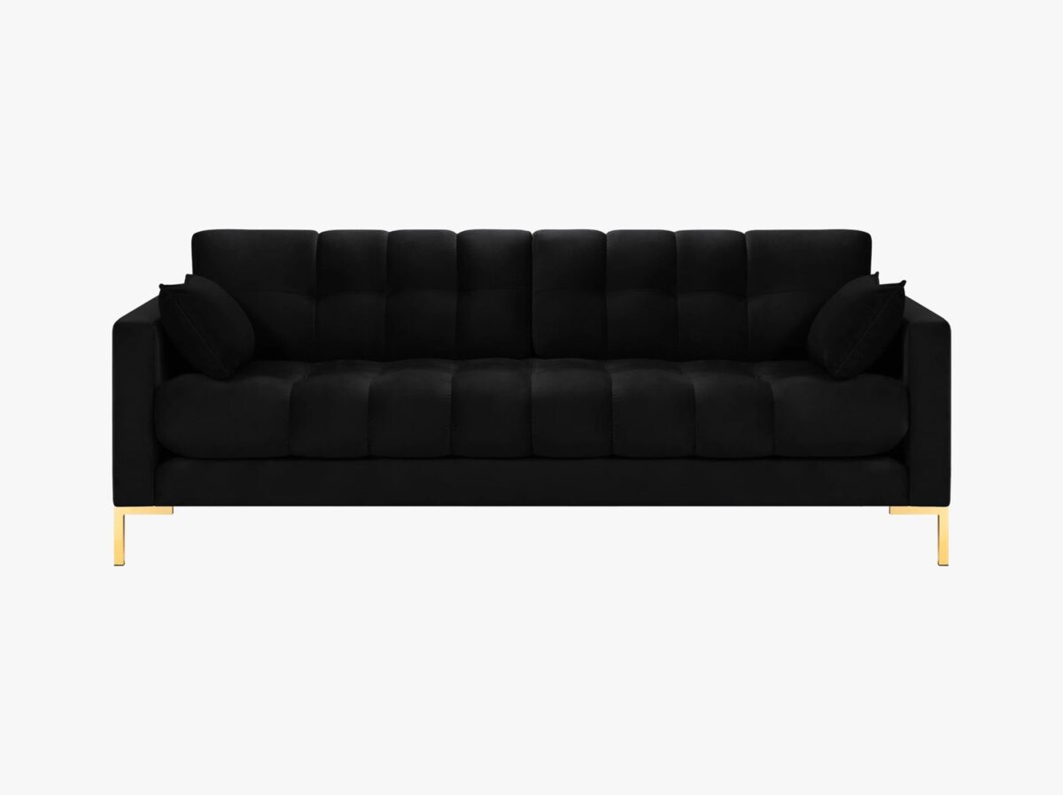 Divano 3 posti Mamaia in velluto Bluvel gambe oro - L177 cm - immagine 8