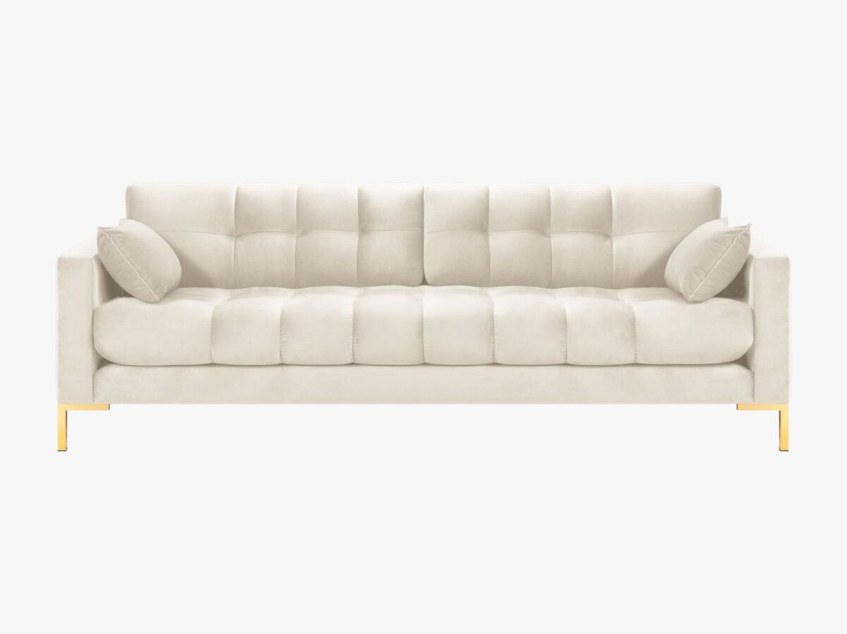 Divano 4 posti Mamaia in velluto Bluvel gambe oro – L217 cm - immagine 16