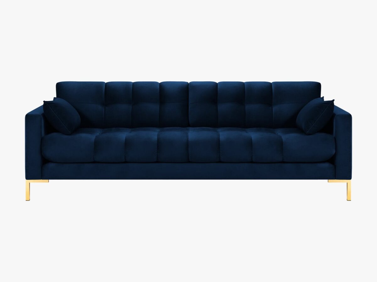 Divano 4 posti Mamaia in velluto Bluvel gambe oro – L217 cm - immagine 12