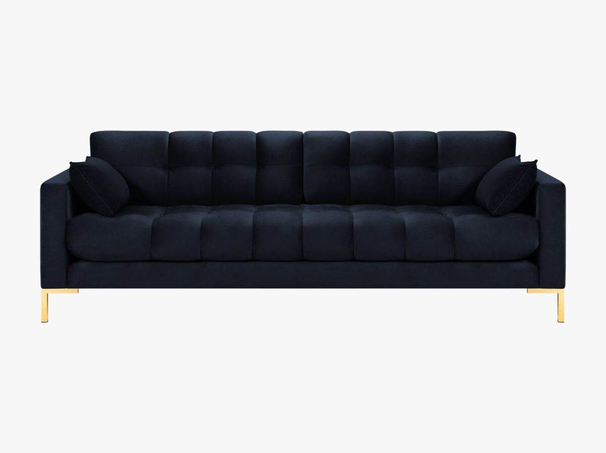 Divano 4 posti Mamaia in velluto Bluvel gambe oro – L217 cm - immagine 19