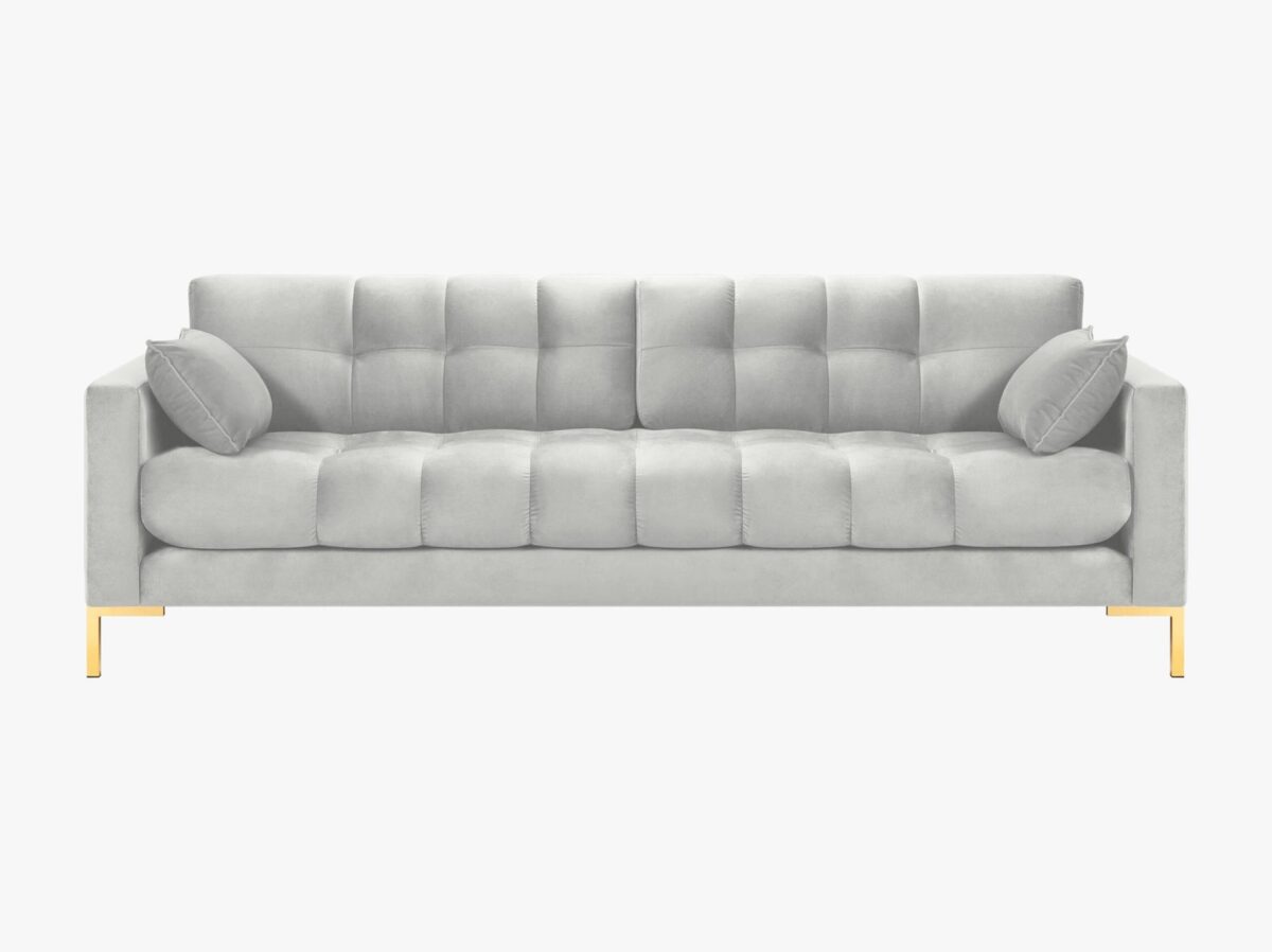 Divano 4 posti Mamaia in velluto Bluvel gambe oro – L217 cm - immagine 17