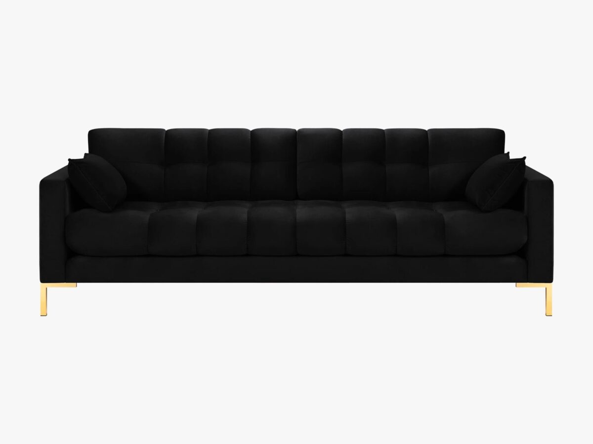 Divano 4 posti Mamaia in velluto Bluvel gambe oro – L217 cm - immagine 8