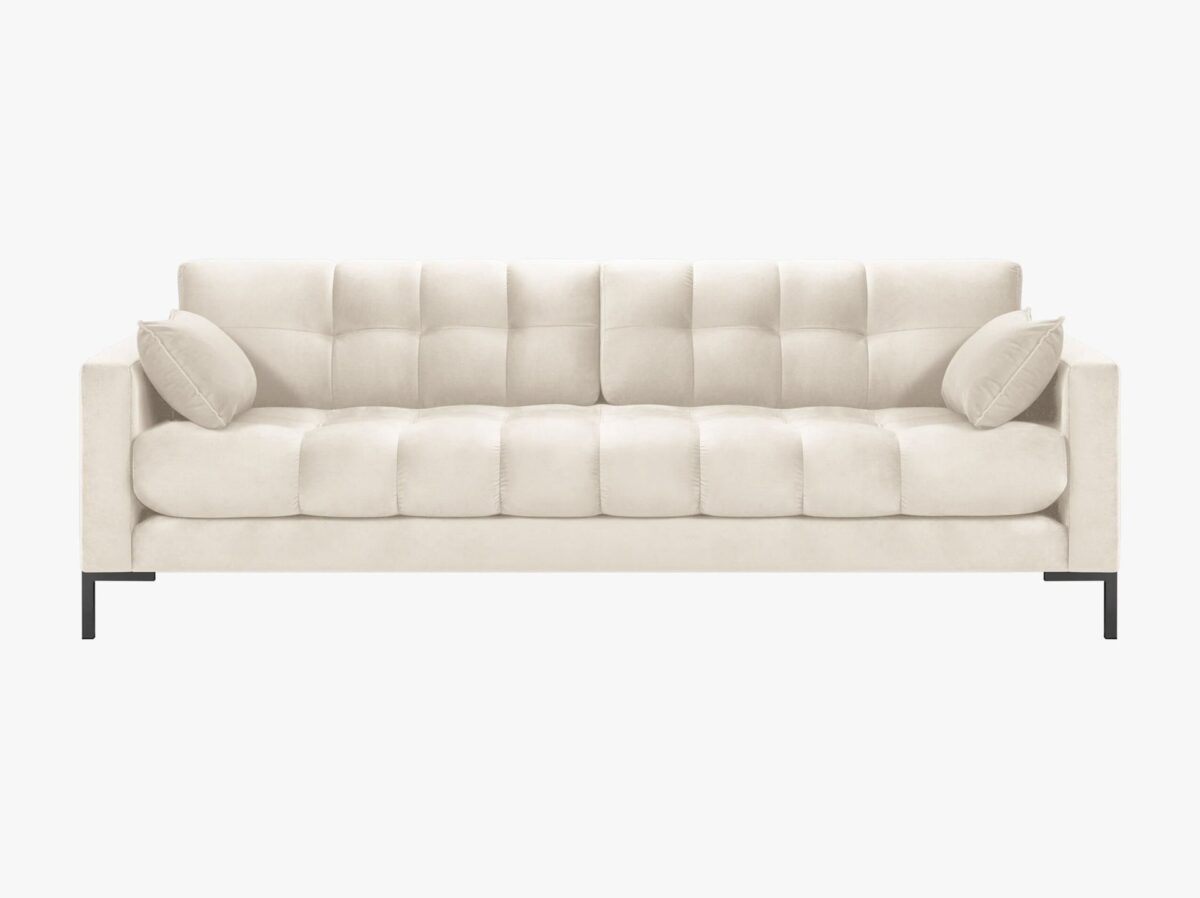 Divano 4 posti Mamaia in velluto Bluvel gambe nere – L217 cm - immagine 14