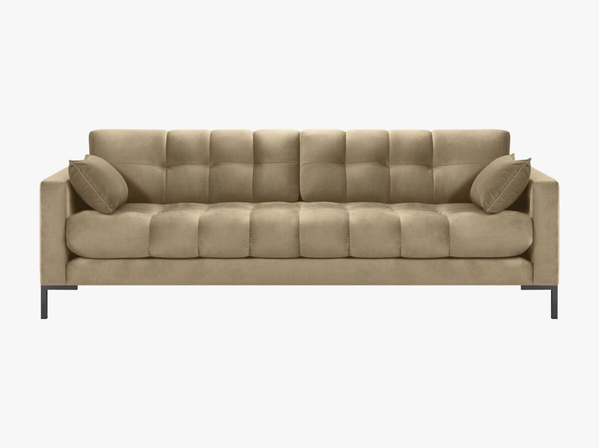 Divano 4 posti Mamaia in velluto Bluvel gambe nere – L217 cm - immagine 15