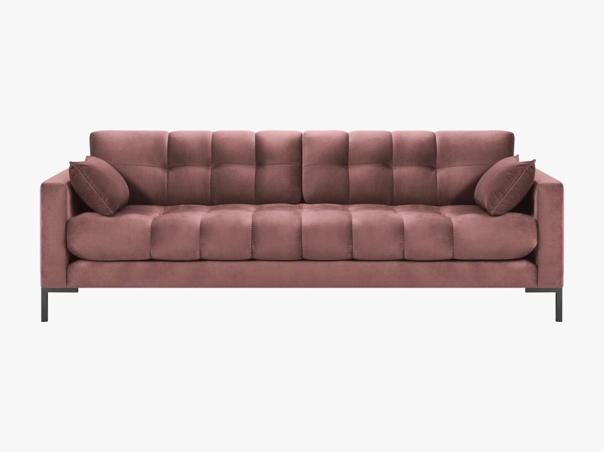 Divano 4 posti Mamaia in velluto Bluvel gambe nere – L217 cm - immagine 12