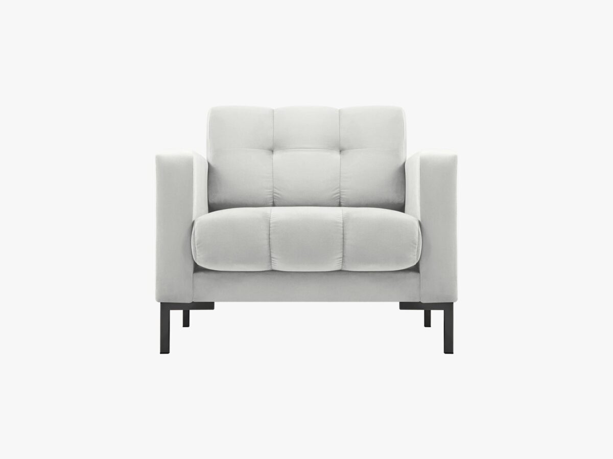 Poltrona Mamaia in velluto Bluvel gambe nere – L87 cm - immagine 13