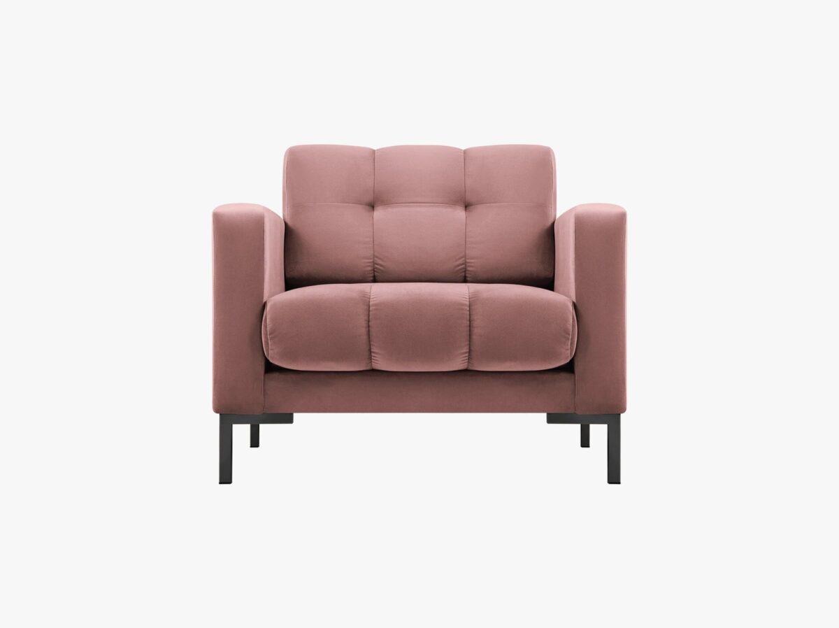 Poltrona Mamaia in velluto Bluvel gambe nere – L87 cm - immagine 9