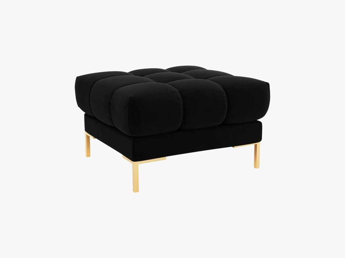 Pouf Mamaia in velluto Bluvel gambe oro – 60×60 cm - immagine 17