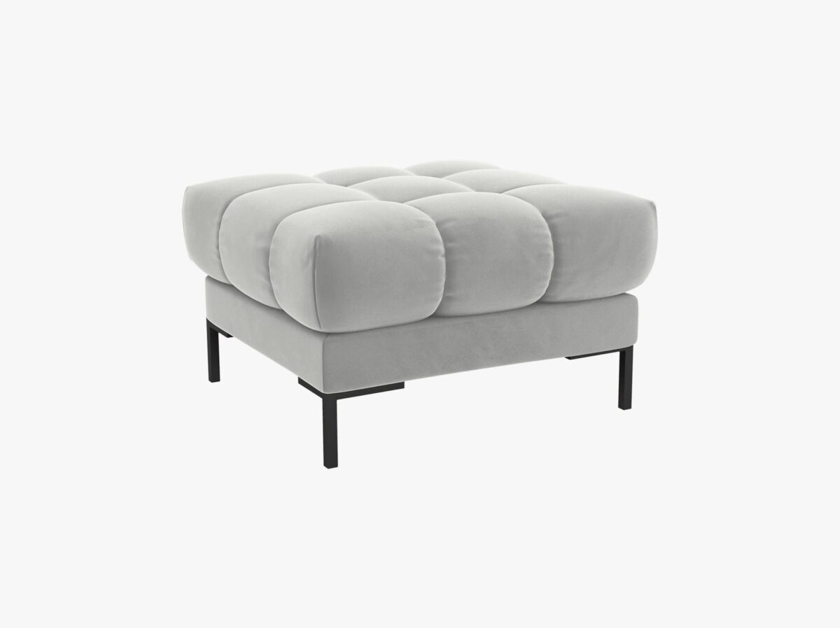 Pouf Mamaia in velluto Bluvel gambe nere – 60×60 cm - immagine 12