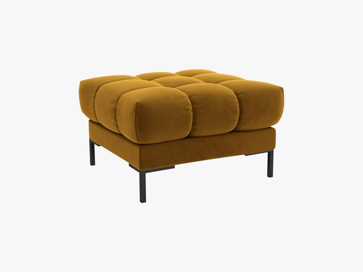 Pouf Mamaia in velluto Bluvel gambe nere – 60×60 cm - immagine 11