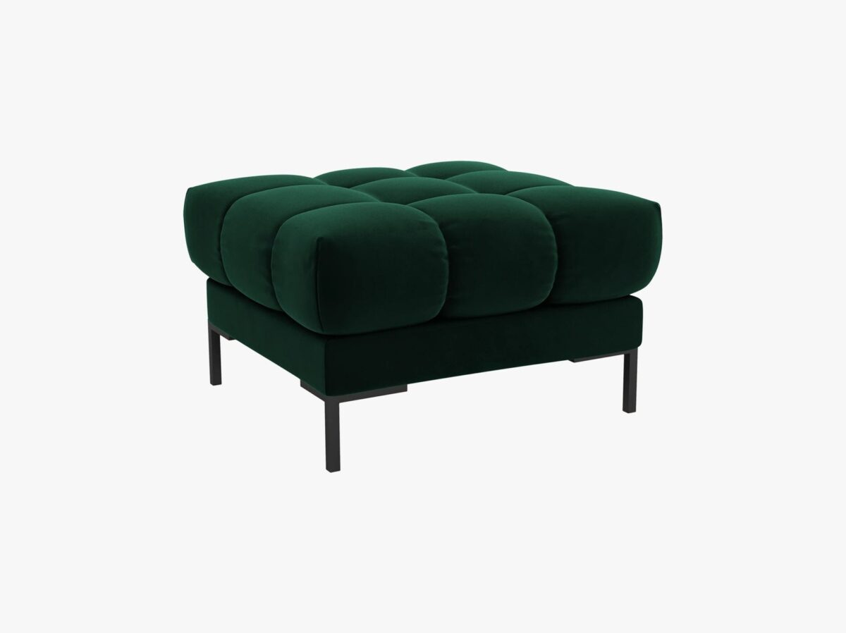 Pouf Mamaia in velluto Bluvel gambe nere – 60×60 cm - immagine 13