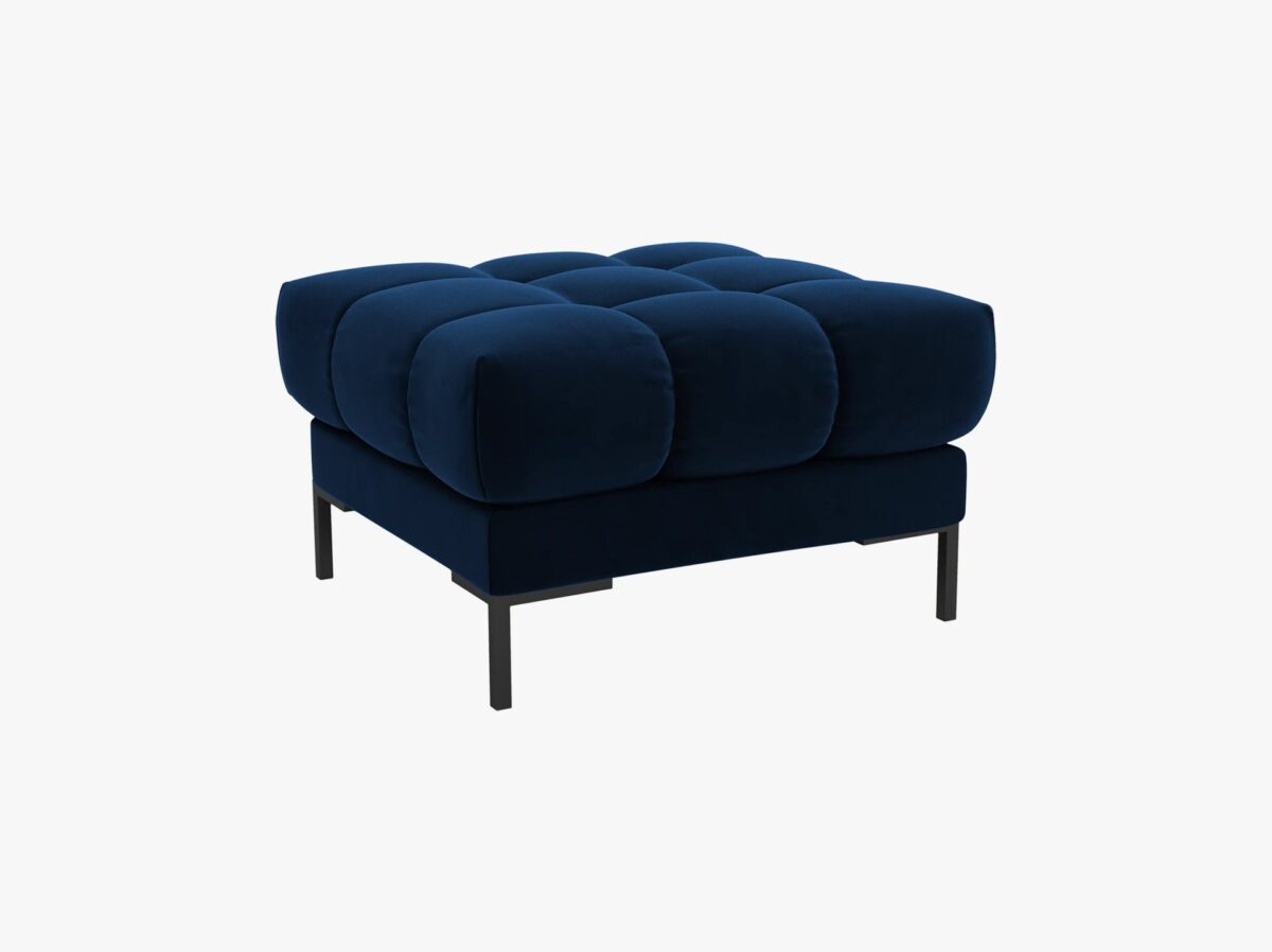 Pouf Mamaia in velluto Bluvel gambe nere – 60×60 cm - immagine 16