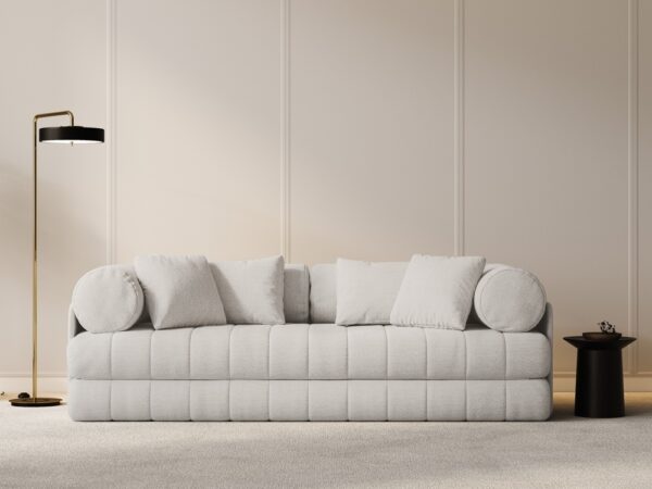 Divano letto Kemi 3 posti in bouclé – L206 cm