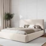 Letto contenitore Colonel con testiera in velluto – 160x200 cm