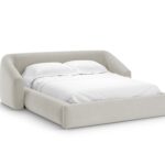 Letto contenitore Campi con testiera in velluto – 180x200 cm