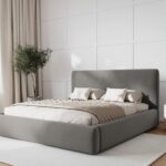 Letto contenitore Colonel con testiera in velluto – 180x200 cm