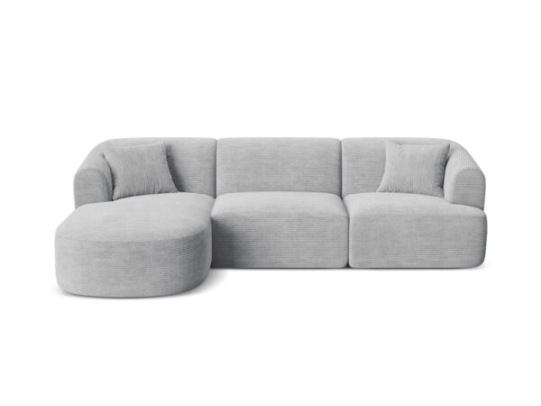 Divano angolare Campi 4 posti in velluto a coste – L256x156 cm