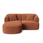 Divano angolare Campi 3 posti in velluto a coste – L180x156 cm
