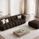 Pouf Koge in velluto – 95x95 cm