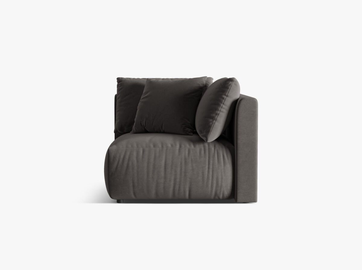 Modulo angolare Chris in velluto – L100 cm - immagine 4