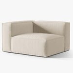 Modulo angolare Nuria in velluto – L125 cm