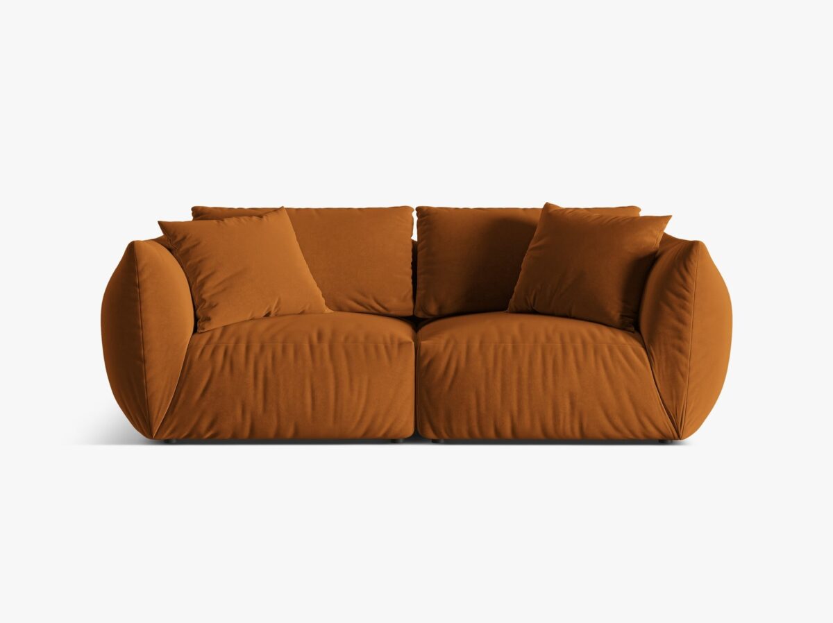 Divano modulare Chris 3 posti in tessuto effetto lino – L220 cm - immagine 6