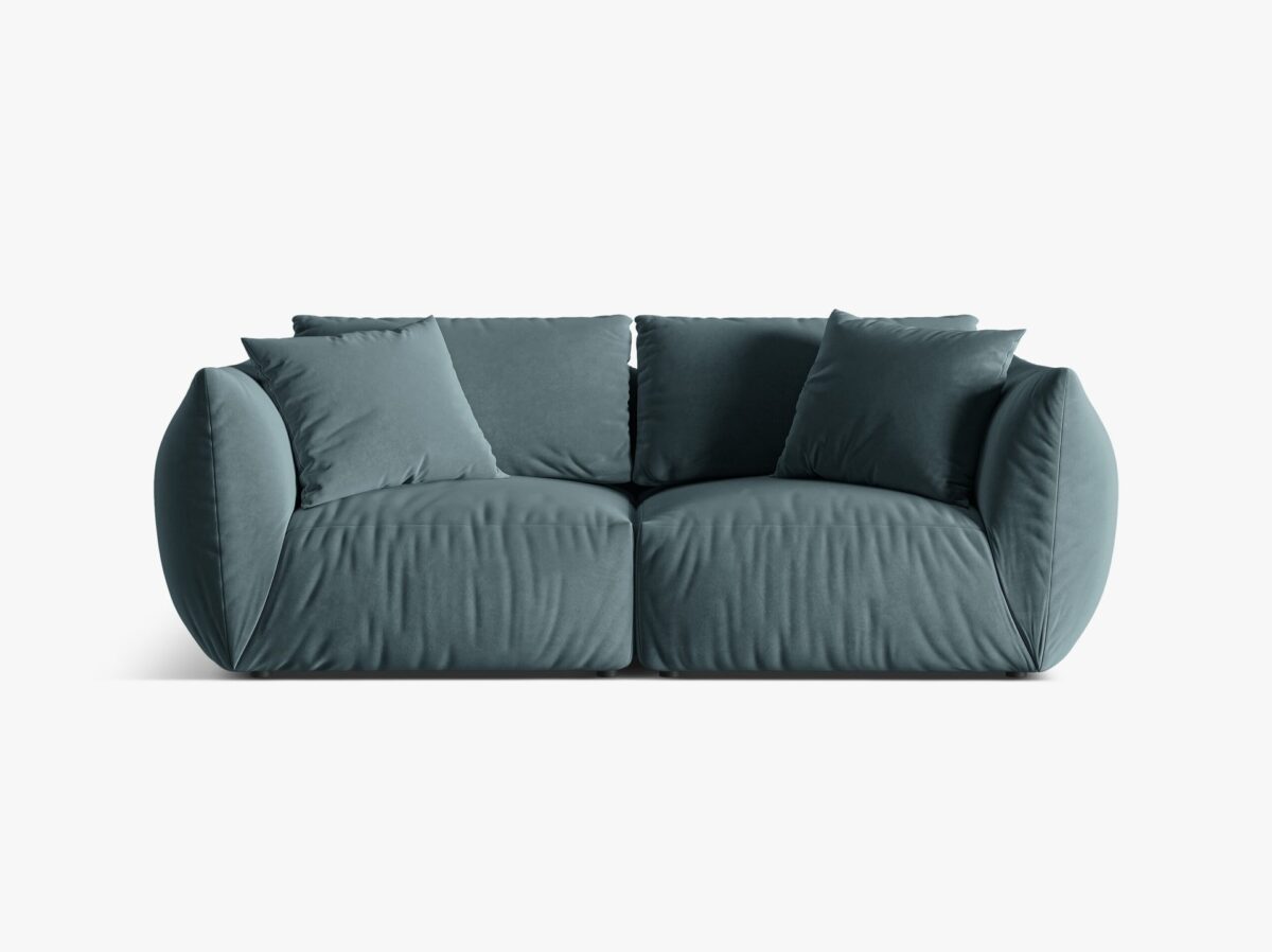 Divano modulare Chris 3 posti in tessuto effetto lino – L220 cm - immagine 11