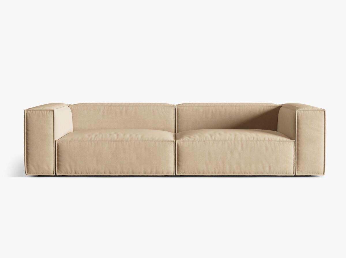 Divano Nuria 5 posti in velluto – L290 cm - immagine 8