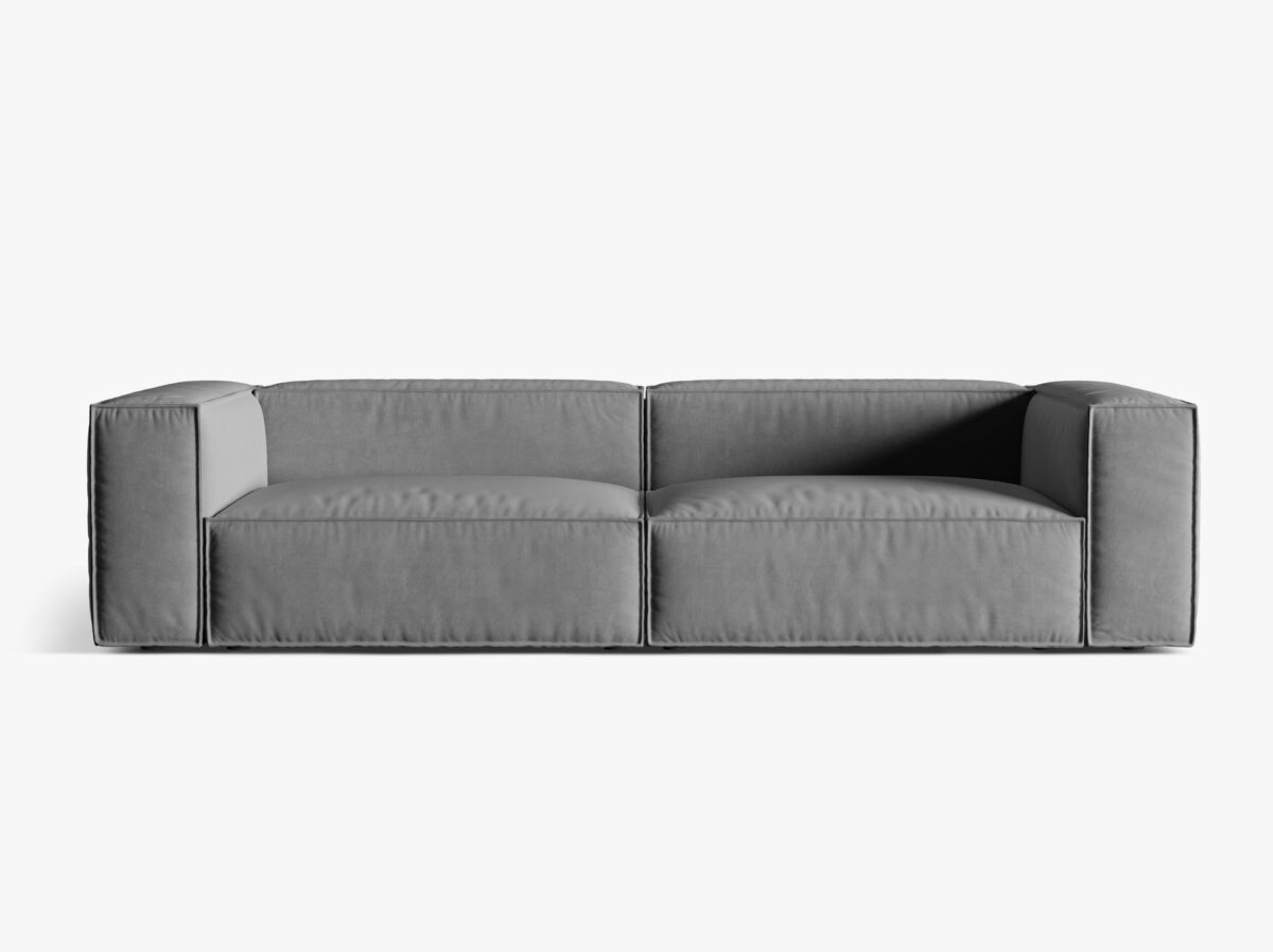 Divano Nuria 5 posti in velluto – L290 cm - immagine 6