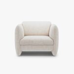 Poltrona Georgia in chenille Silencio – L105 cm
