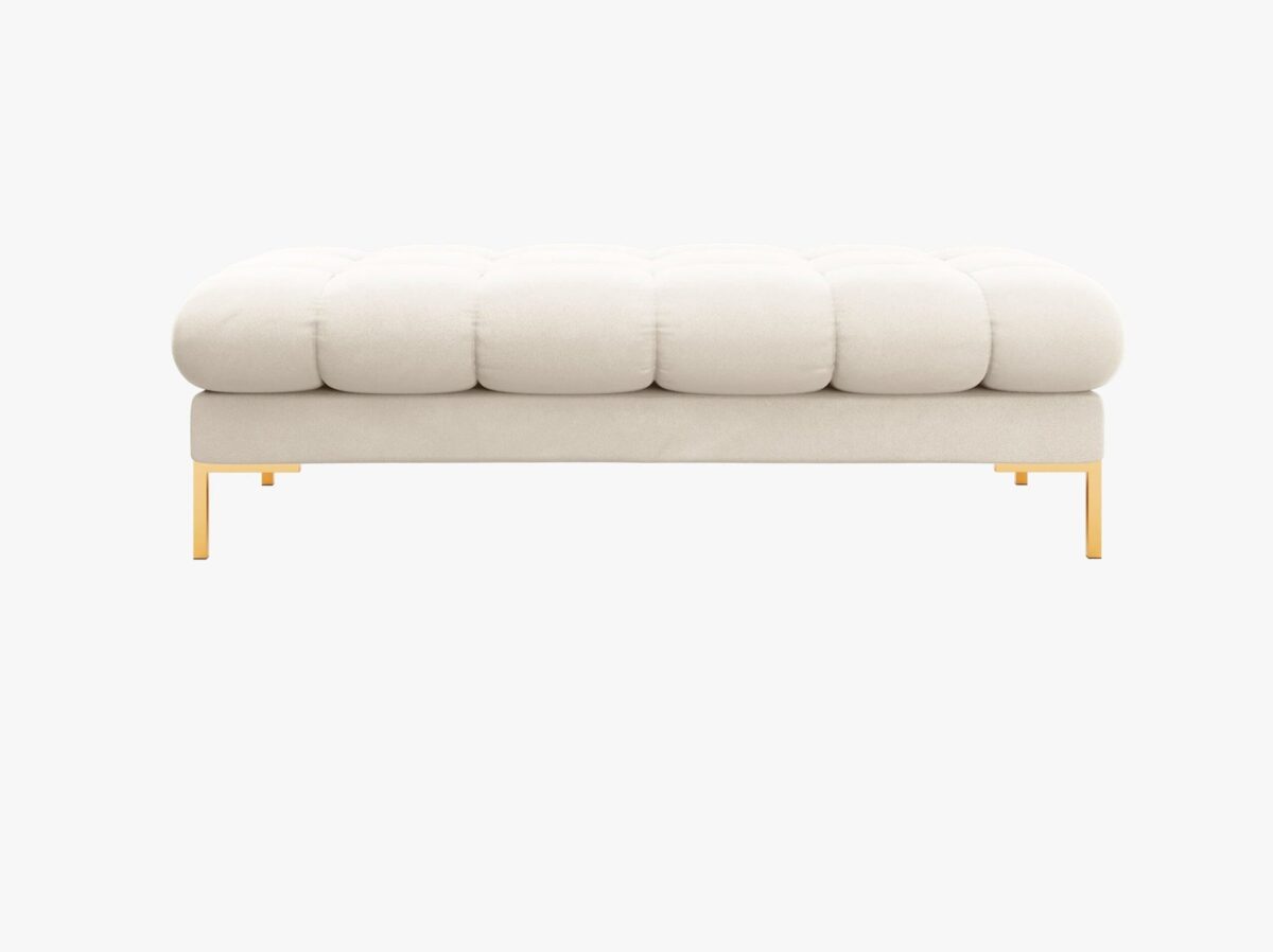 Panca Mamaia 2 posti in velluto Bluvel gambe oro - L133cm - immagine 10