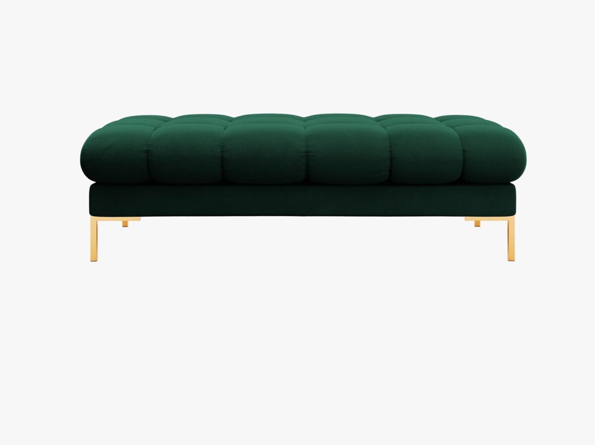 Panca Mamaia 2 posti in velluto Bluvel gambe oro - L133cm - immagine 13