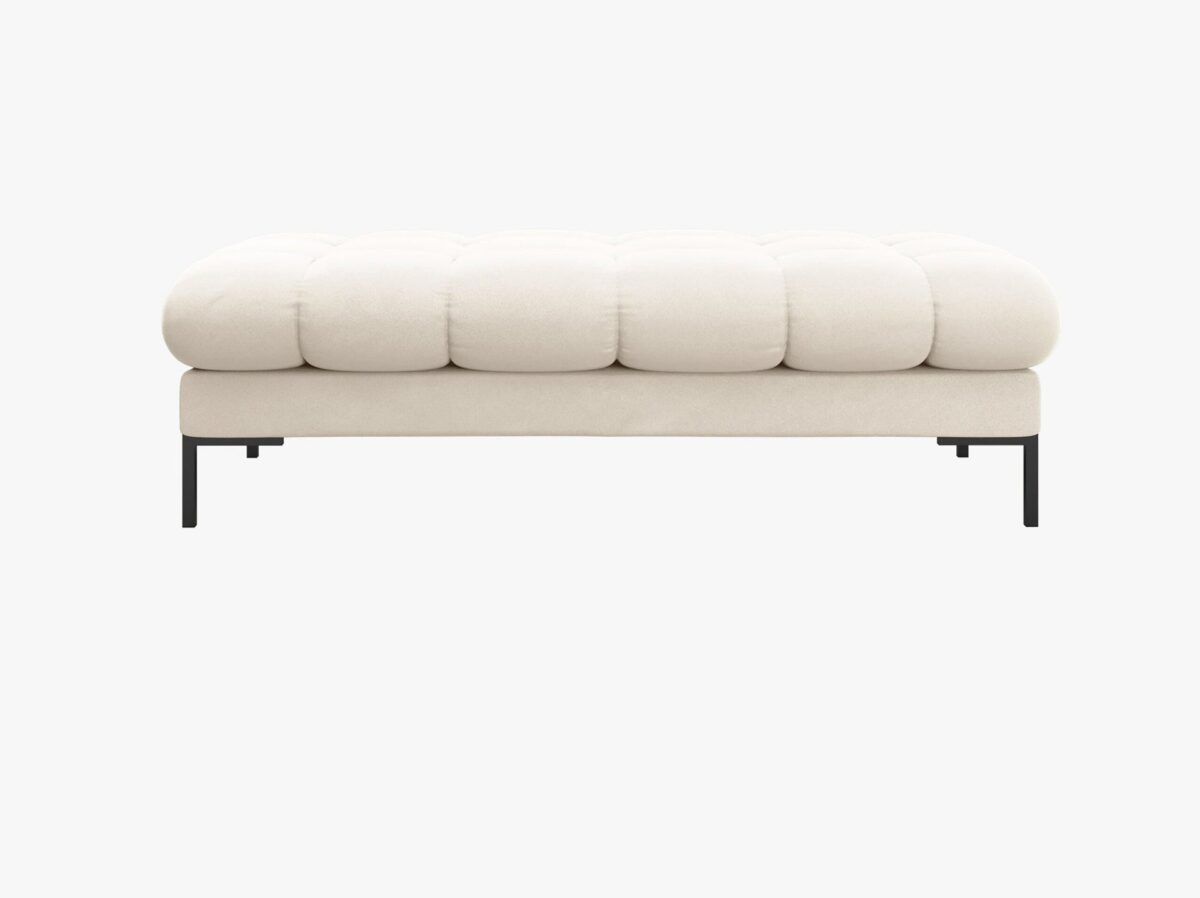 Panca Mamaia 2 posti in velluto Bluvel gambe nere - L133cm - immagine 9
