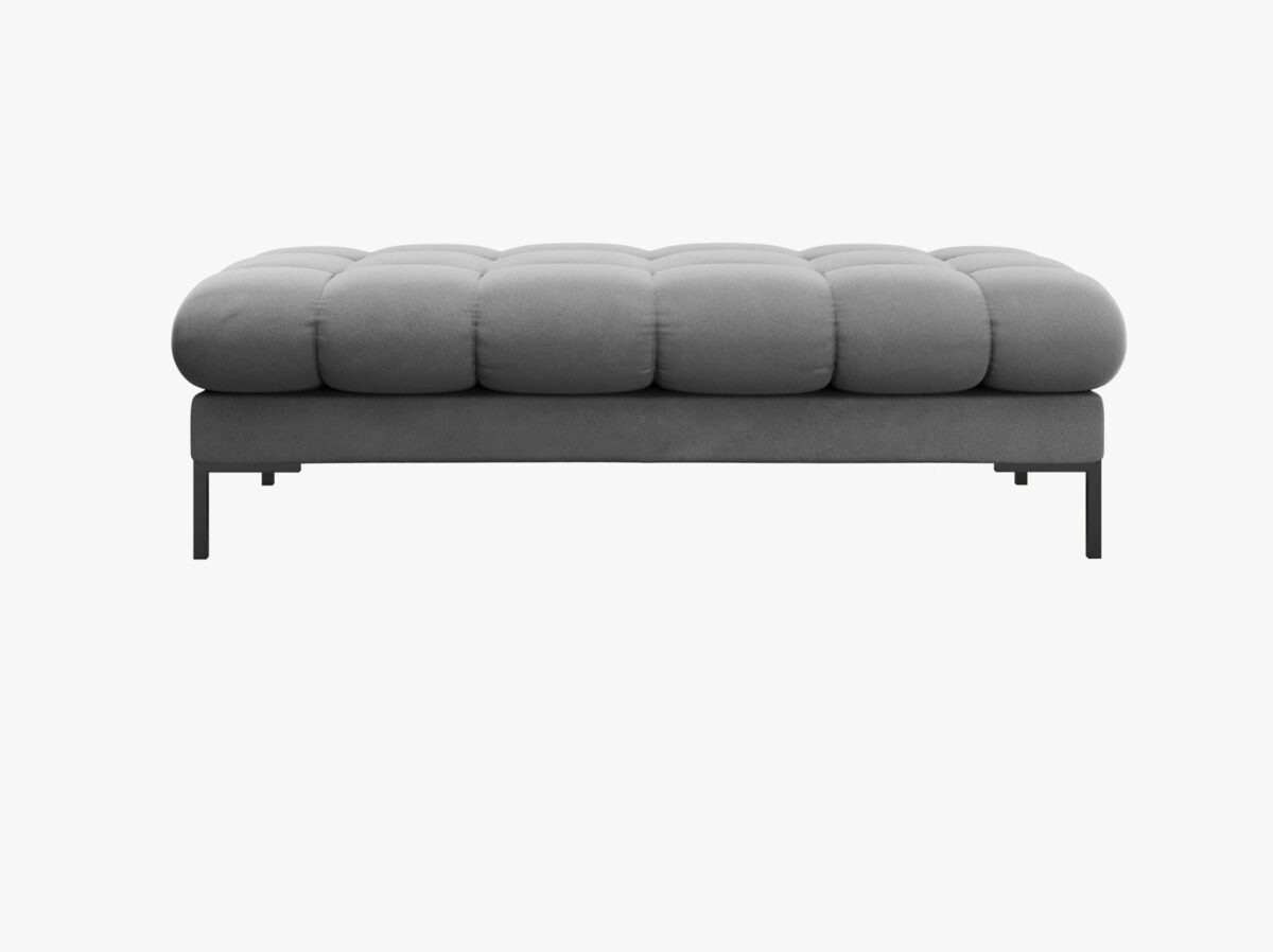Panca Mamaia 2 posti in velluto Bluvel gambe nere - L133cm - immagine 8