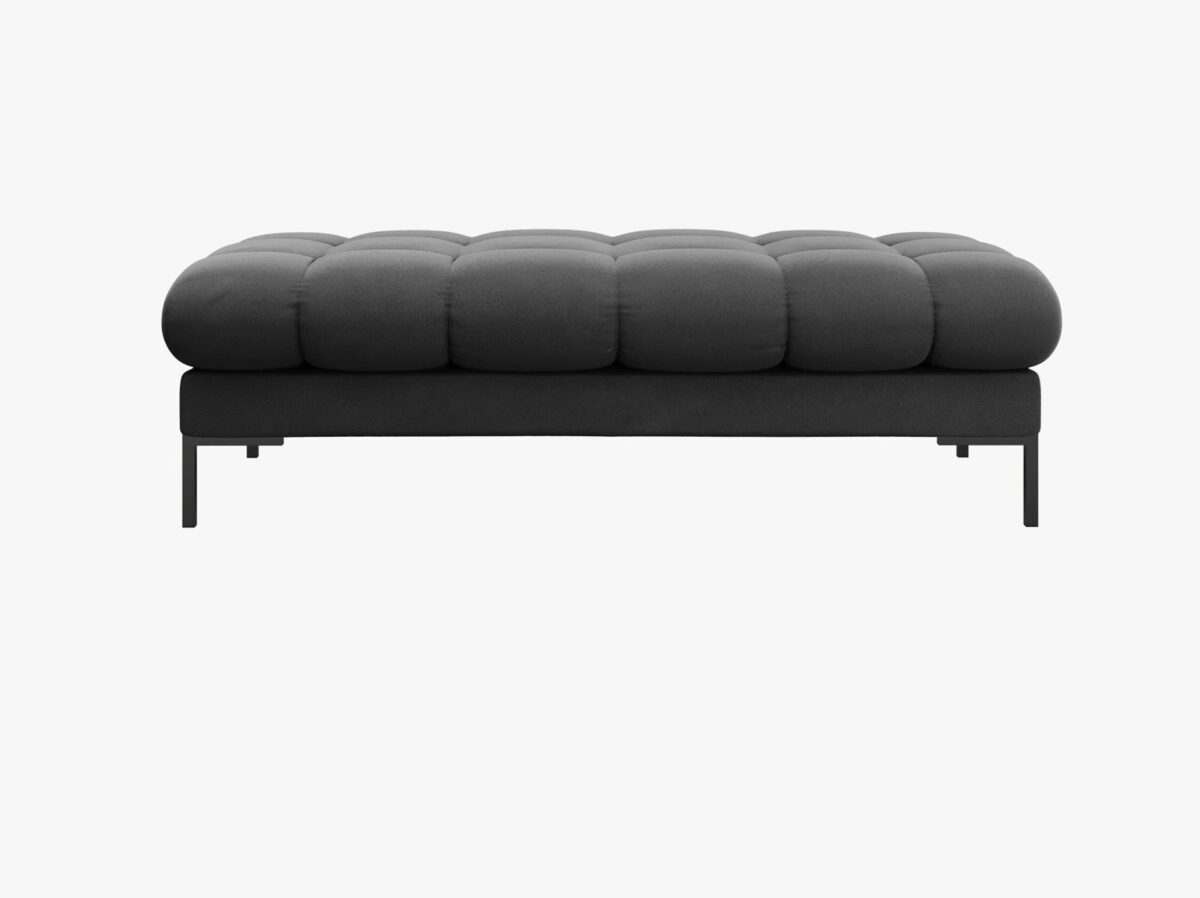 Panca Mamaia 2 posti in velluto Bluvel gambe nere - L133cm - immagine 6