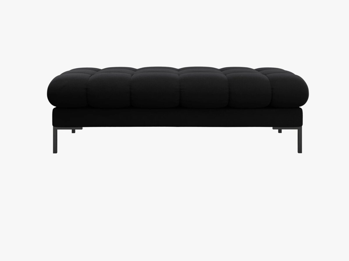 Panca Mamaia 2 posti in velluto Bluvel gambe nere - L133cm - immagine 17