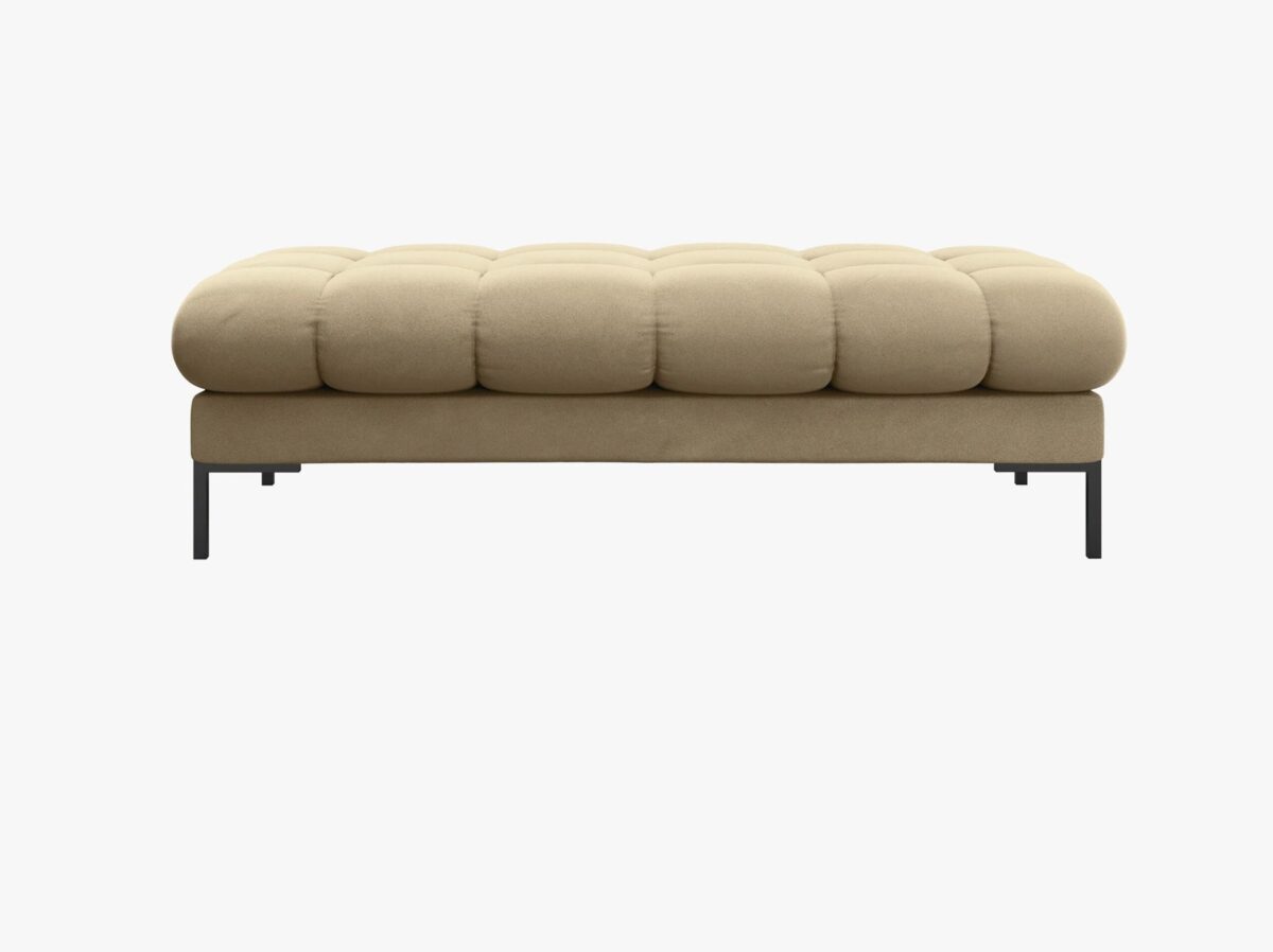 Panca Mamaia 2 posti in velluto Bluvel gambe nere - L133cm - immagine 10