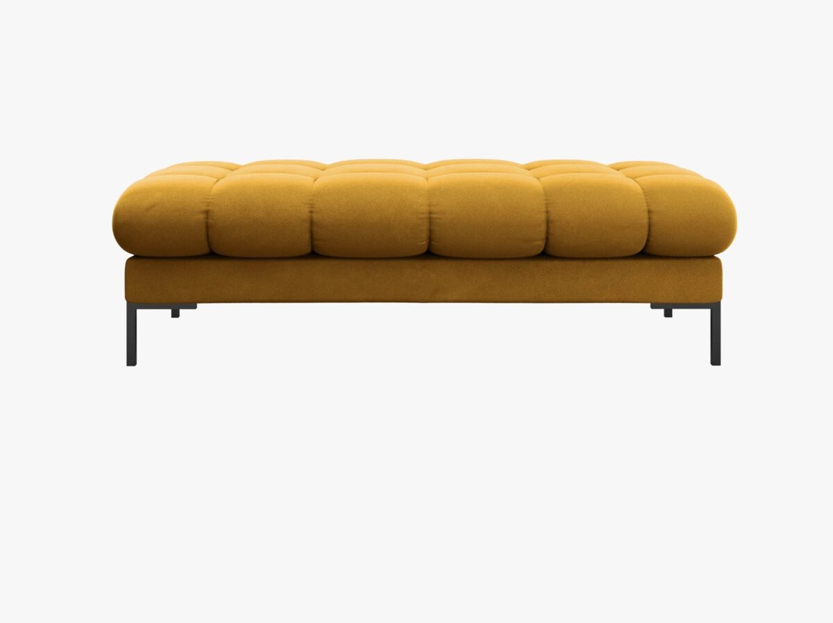 Panca Mamaia 2 posti in velluto Bluvel gambe nere - L133cm - immagine 11