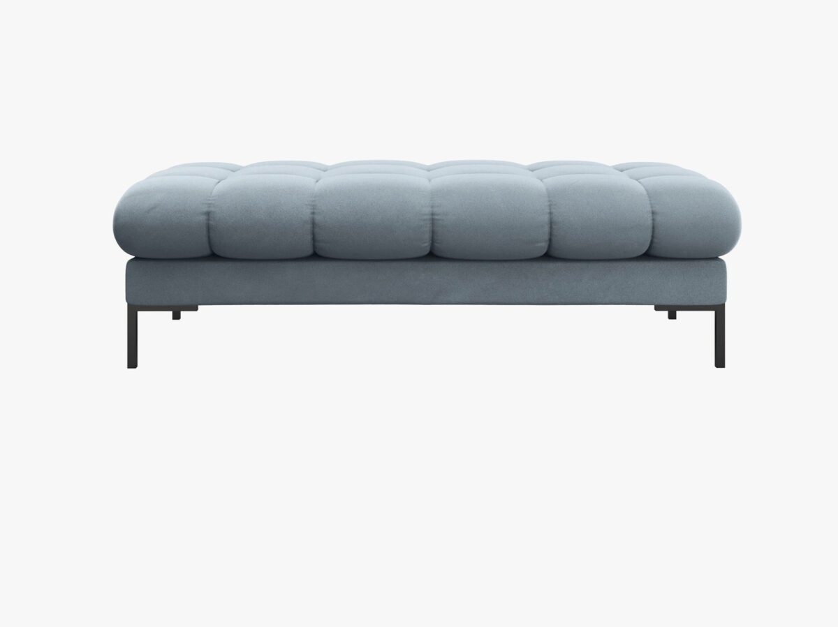 Panca Mamaia 2 posti in velluto Bluvel gambe nere - L133cm - immagine 15